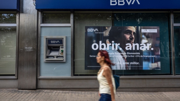 A BBVA bank branch in Barcelona. Photographer: Angel Garcia/Bloomberg