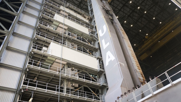 <p>The United Launch Alliance Vertical Integration Facility at the Cape Canaveral Space Force Station in Cape Canaveral, Florida.</p>