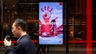 <p>A National Australia Bank ad at a branch in Sydney.</p>