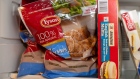 <p>Packages of Tyson Foods crispy chicken strips arranged in New York.</p>
