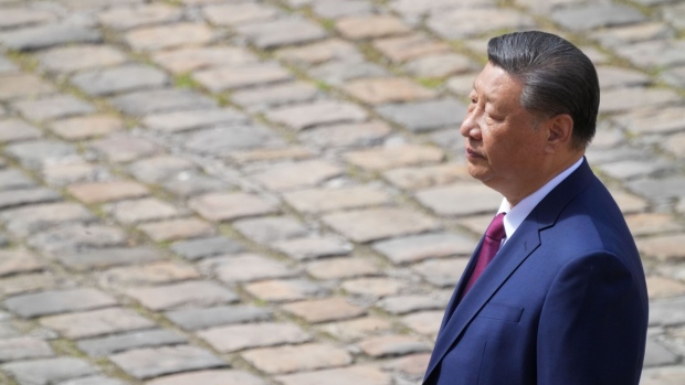 Xi Jinping in Paris, on May 6.