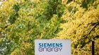 A Siemens Energy AG logo on a sign at one of the company's buildings in Siemensstadt district in Berlin, Germany, on Friday, Oct. 27, 2023. Siemens Energy AG is in talks with the German government about securing as much as 16 billion ($16.9 billion) in state guarantees as problems at its wind-turbine unit spread to the rest of the business. Photographer: Liesa Johannssen-Koppitz/Bloomberg