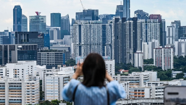 The Singapore skyline. Photographer: Roslan Rahman/AFP/Getty Images