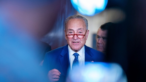 <p>Chuck Schumer following a bipartisan forum on AI in September.</p>