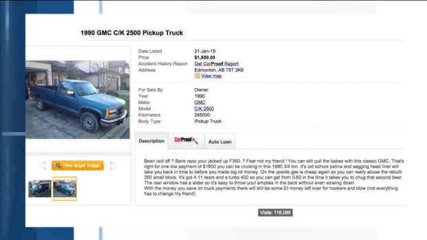 Used Pickup Truck Ad