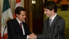 Canada's Prime Minister Justin Trudeau and Mexican President Enrique Pena Nieto