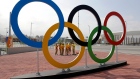 Olympic rings in Rio de Janeiro.
