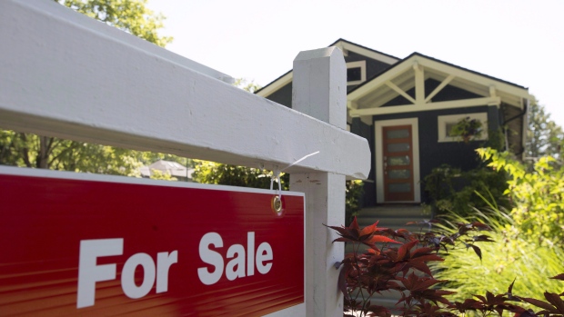 A sold sign is pictured outside a home in Vancouver