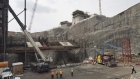 The construction site of the hydroelectric facility at Muskrat Falls, Newfoundland and Labrador