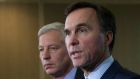 Chairman of the Advisory Council Dominic Barton and Minister of Finance Bill Morneau