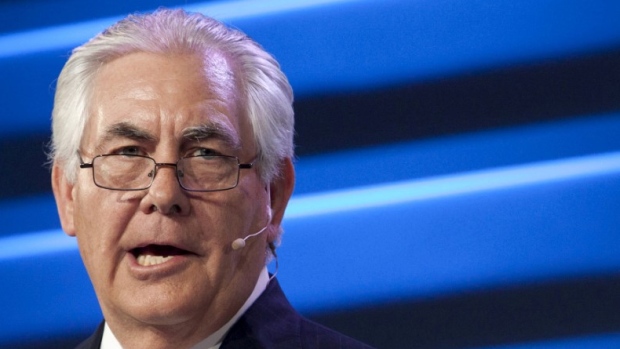 ExxonMobil Chairman and CEO Rex Tillerson speaks during the IHS CERAWeek 2015 energy conference.
