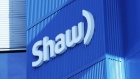 The Shaw logo is pictured on their Barlow Trail building, home to the annual Shaw AGM, in Calgary