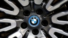 A BMW logo on a wheel at the Mondial de l'Automobile, Paris auto show, during media day in Paris.