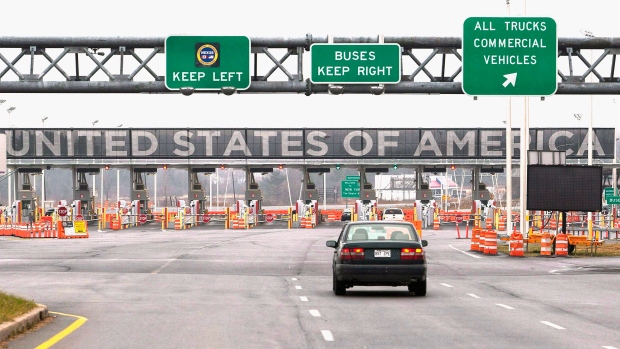 The United States border crossing is shown Wednesday, December 7, 2011 in Lacolle, Que.