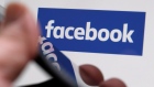 The Facebook logo is displayed on their website in an illustration photo taken in Bordeaux, France