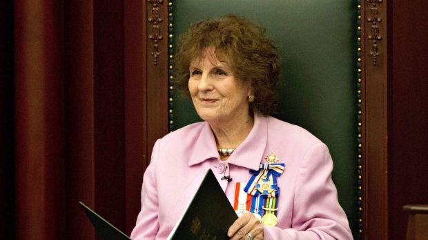 Lieutenant Governor of Alberta Lois Mitchell delivers the Speech from the Throne, in Edmonton 