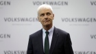 CEO of Volkswagen Matthias Mueller arrives for a press conference in Wolfsburg, Germany