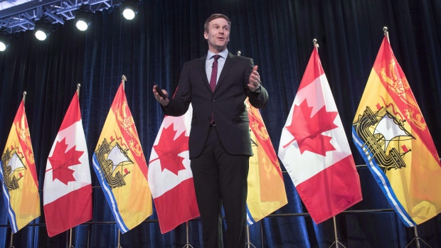 New Brunswick Premier Brian Gallant delivers the State of the Province address in Fredericton