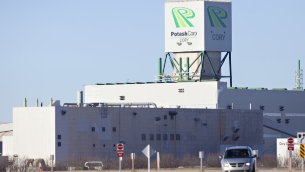 The Cory Potash Corp mine site west of Saskatoon is pictured on November 3, 1010. 