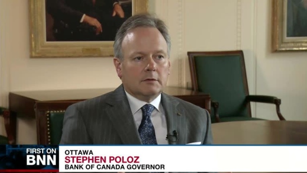 Bank of Canada Governor Stephen Poloz in an interview with BNN