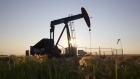 An oil pump jack pumps oil in a field near Calgary, Alberta, July 21, 2014