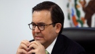 Mexico's Economy Minister Ildefonso Guajardo gestures during the presentation of Mexico's negotiatin