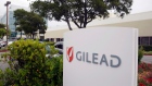 This July 9, 2015, file photo shows the headquarters of Gilead Sciences in Foster City, Calif.