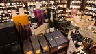 High-end wine and sparkling wine is on display at a B.C. liquor store in Vancouver