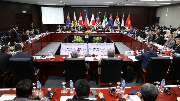 Trade ministers and delegates from the remaining members of the Trans Pacific Partnership