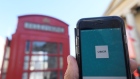 Uber app logo mobile phone London