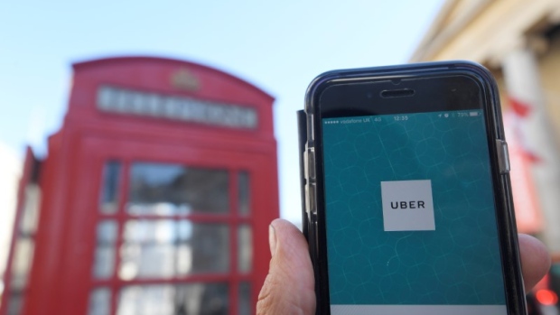 Uber app logo mobile phone London