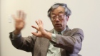 Dorian S. Nakamoto gestures during an interview on Thursday, March 6, 2014 in Los Angeles.