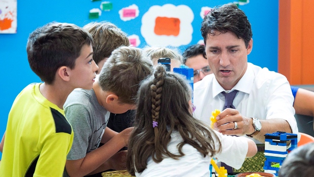 Trudeau at Wee College daycare in Moncton