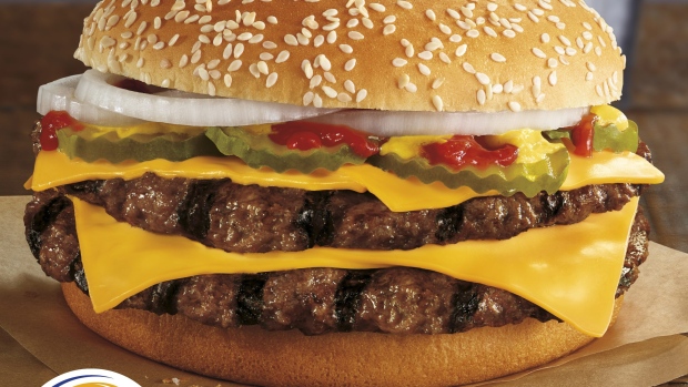 Double Quarter Pound King burger. 