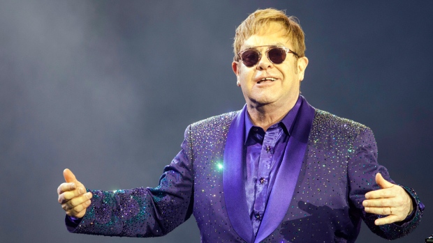 In this Thursday, May 26, 2016, file photo, musician Elton John performs during a show in Tel Aviv.