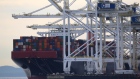 FILE PHOTO -Shipping containers are unloaded at Roberts Bank Superport in Delta,