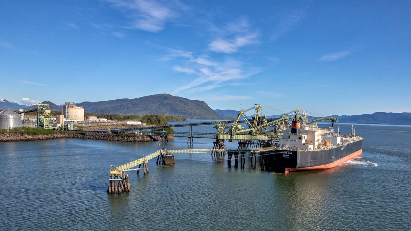 The AltaGas Ridley Island Propane Export Terminal is seen in an undated handout photo. THE CANADIAN PRESS/Handout - AltaGas, Lonnie Wishart (Mandatory Credit)