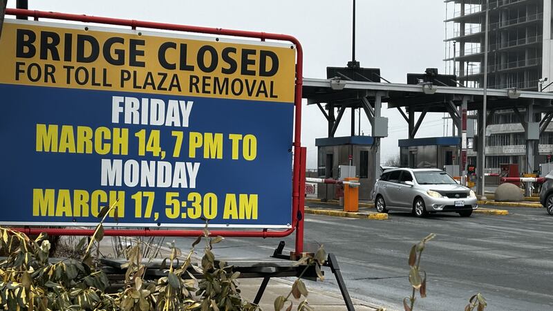 A Halifax bridge sign is pictured.