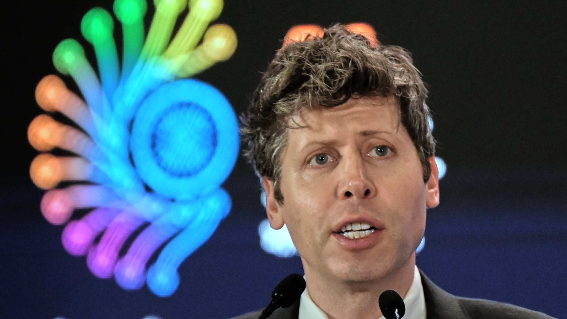 OpenAI’s CEO Sam Altman speaks at the AI Summit in New Delhi, India on Feb. 19, 2026. (AP Photo)