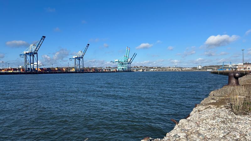 The empty Saint John harbour is pictured.