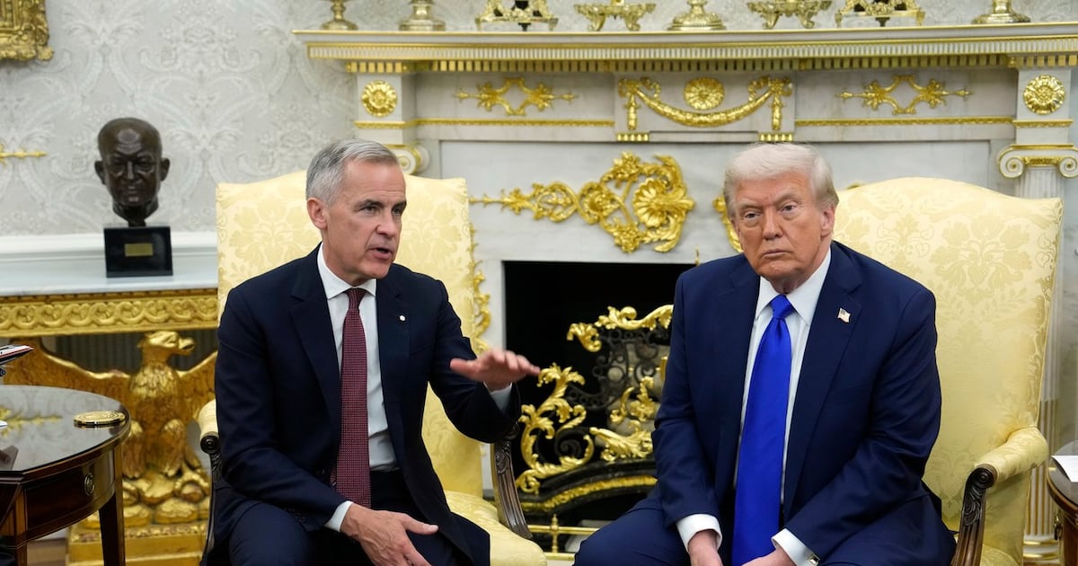 Photo: bnnbloomberg.ca Canada Prime Minister Mark Carney and President Donald Trump hold a press conference at the White House in Washington, D.C