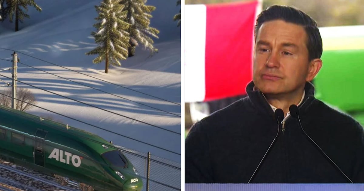 Poilievre calls for cancellation of multibillion-dollar high-speed rail ...
