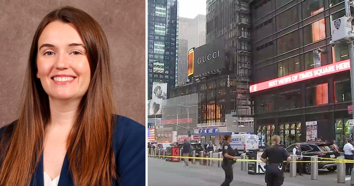 Vizepräsidentin der Bank of America bei Messerattacke am Times Square ...