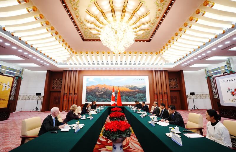 Mark Carney meeting Xi Jinping