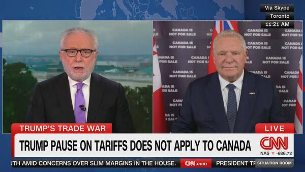 Doug Ford says he was ‘shocked’ Canada wasn’t included in Trump’s 90-day tariff pause