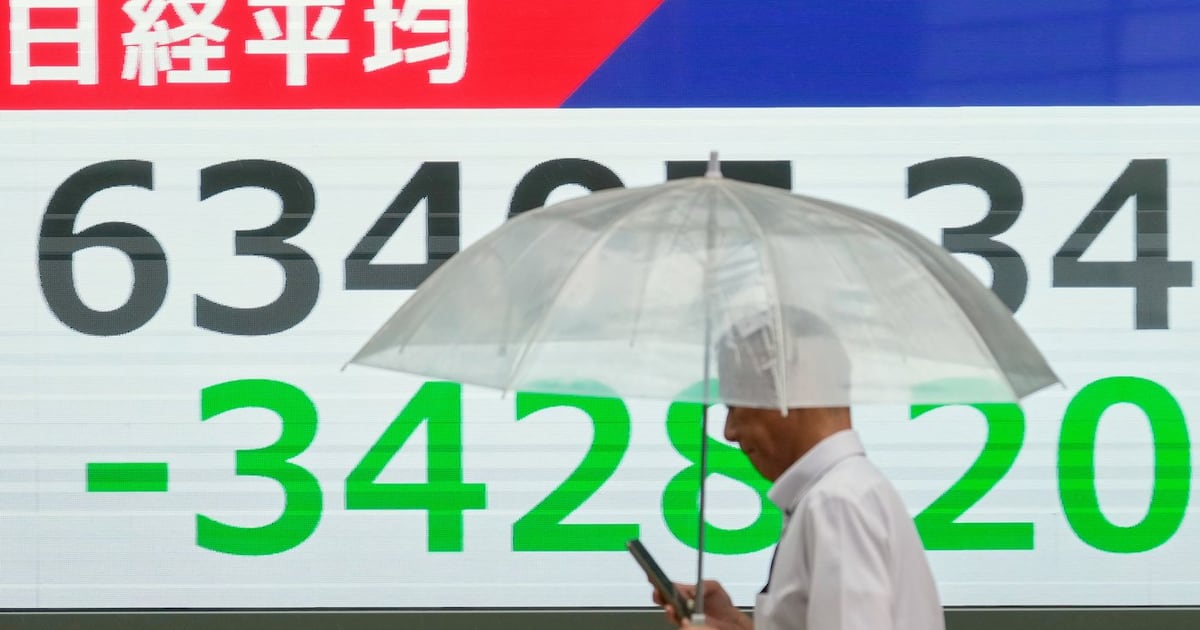 Asian shares sink, with Tokyo down more than 5% as slumping AI stocks drag ...