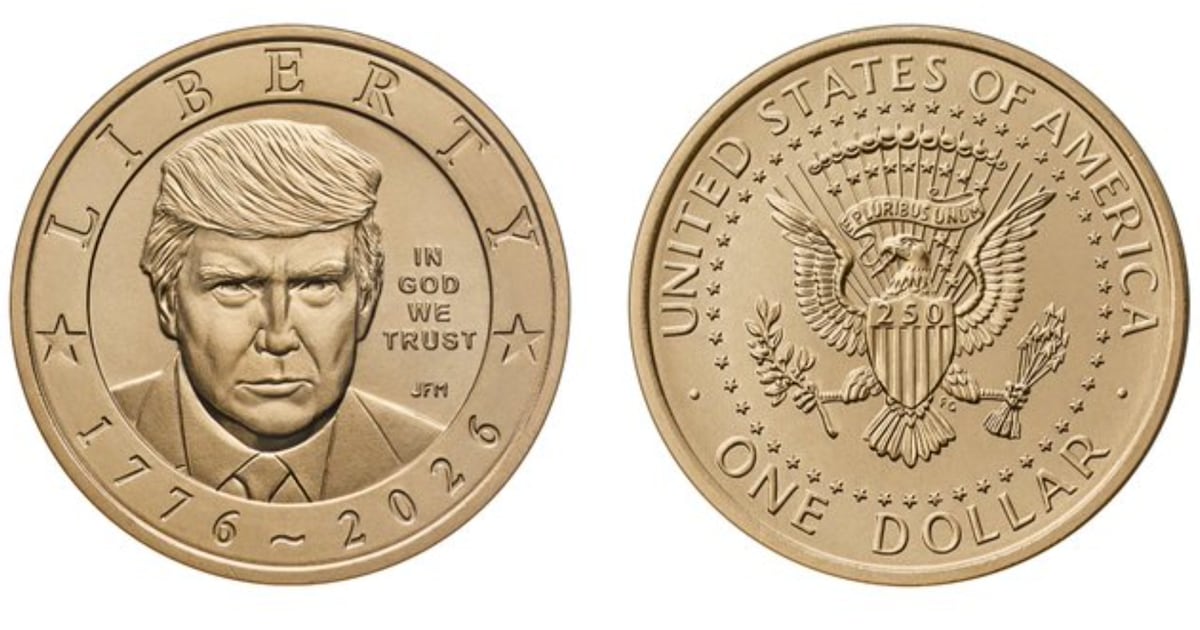 U.S. unveils $1 coin bearing Trump’s face