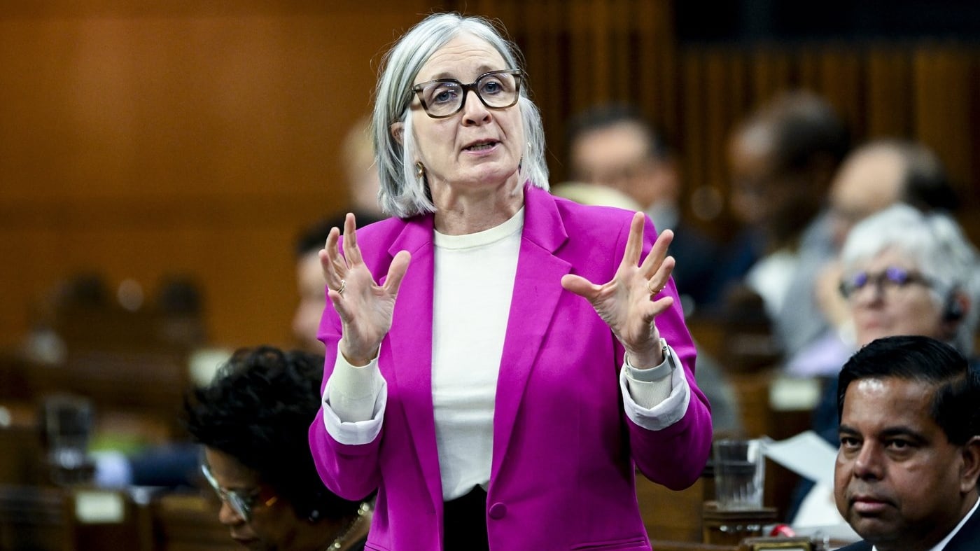 Jobs and Families Minister Patty Hajdu speaks during question period in the House of Commons on Thursday, May 7, 2026. THE CANADIAN PRESS/Spencer Colby