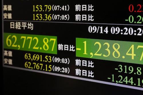 Asian shares decline and OpenAI investor SoftBank shares plunge after calls to slow AI industry