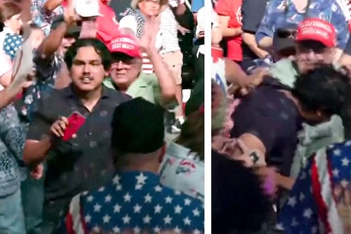 Protesters attacked, arrested as they crash Trump rally in Texas